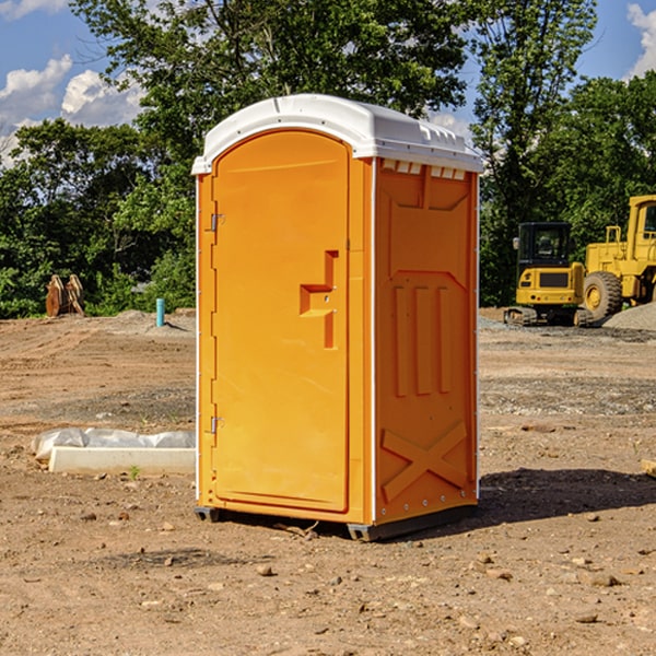 how often are the porta potties cleaned and serviced during a rental period in Jasper